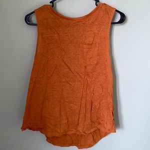 Orange Tank Top with pocket